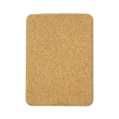 Rectangle Pocket Mirror, Double-Sided Foldable with Cork Finish Cover