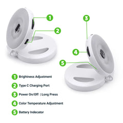 Pocket Selfie Ring Light with MagSafe, Bi-Color LED, 180° Flip Design