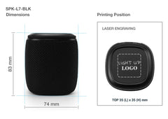 Portable Bluetooth Speakers with Light-Up Logo and Hands-Free Call Function