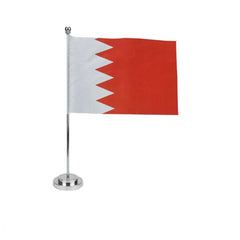 Flag with Metal Pole & Silver Plated Plastic Base