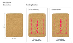 Rectangle Pocket Mirror, Double-Sided Foldable with Cork Finish Cover