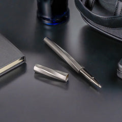 Executive Swirl-Pattern Rollerball Pen with Luxury PU Leather Gift Box
