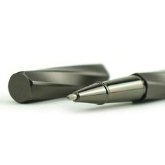 Executive Swirl-Pattern Rollerball Pen with Luxury PU Leather Gift Box