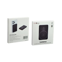 TARRENZ - Giftology 5000 mAh Magnetic Wireless Powerbank - Black