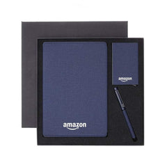 TESSIN - CHANGE ZERO Sustainable Gift Set with Refillable Notebook, Pen & Cardholder - Navy