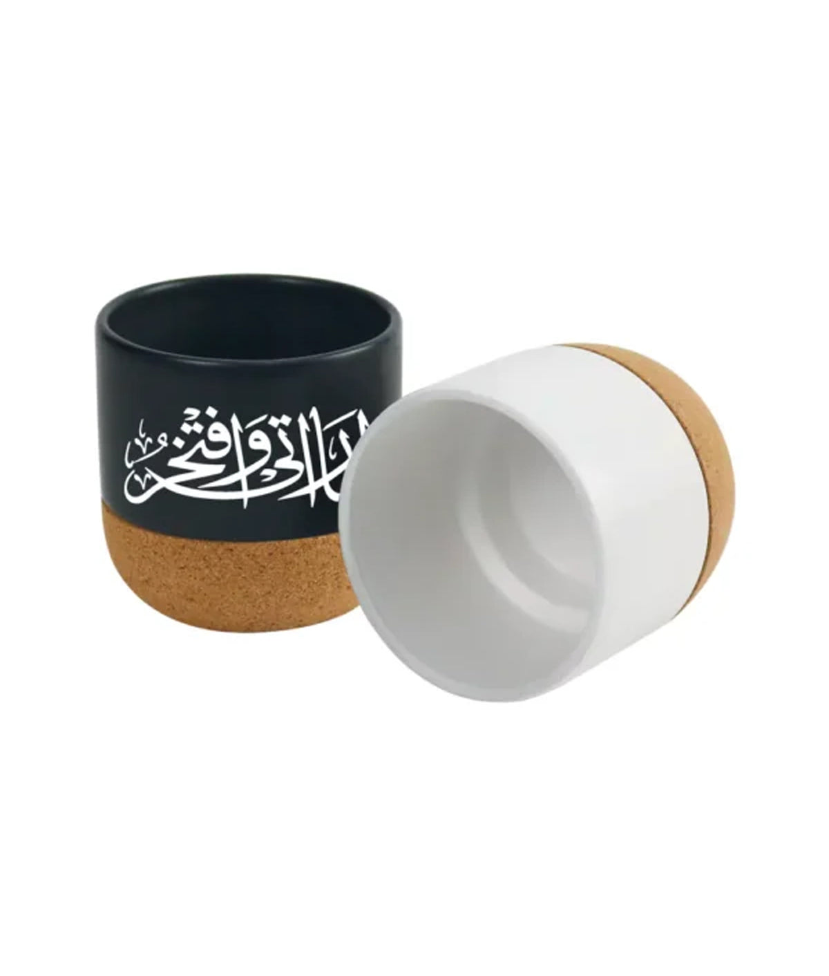 UAE Day Ceramic Cup with Cork Base 6 oz Matte Finish
