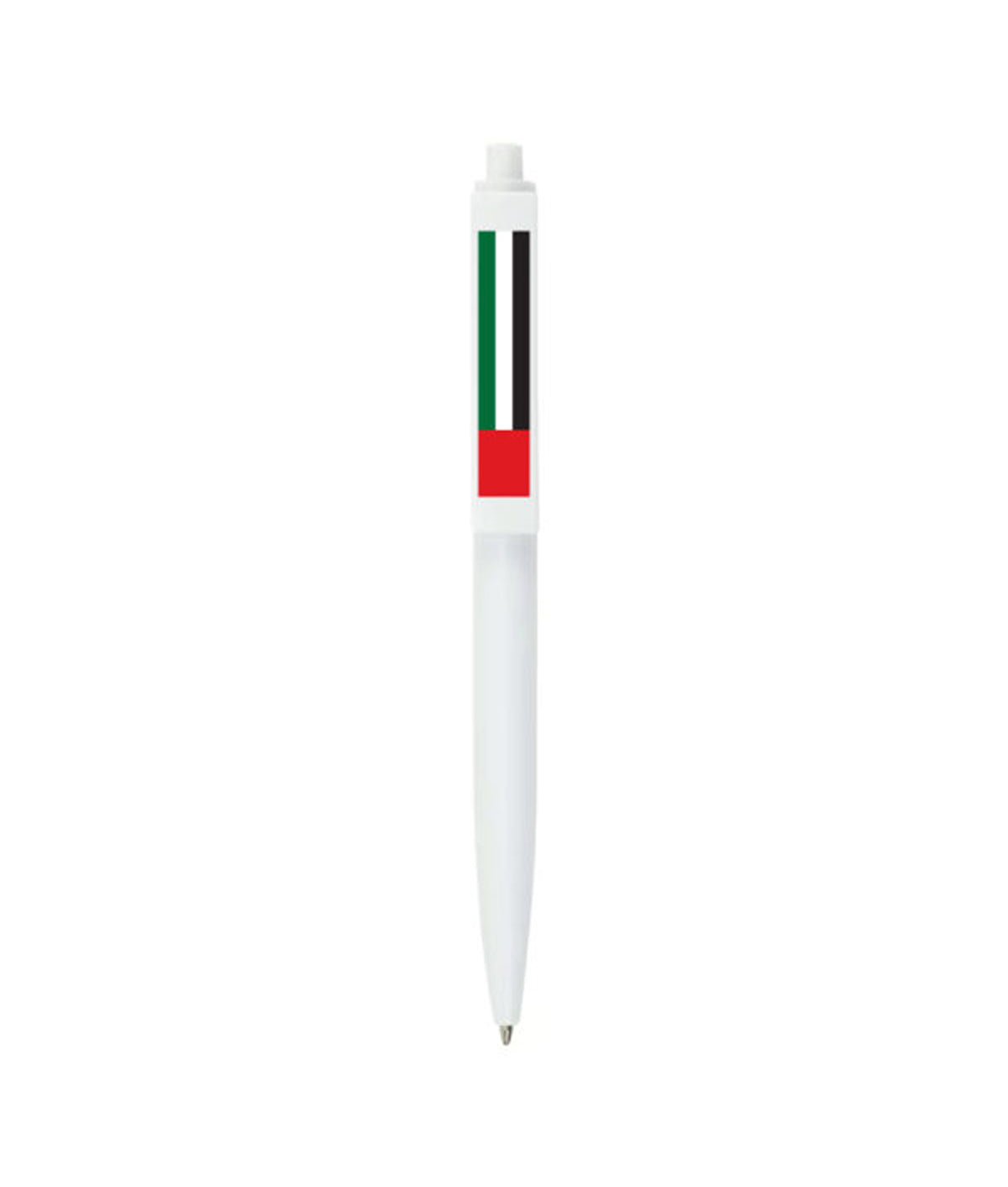 UAE Flag Pens White Color, Push Button and Wide Clip