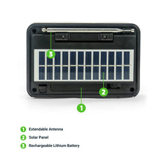 Vintage Design Bluetooth Speaker with Radio and Solar Panel