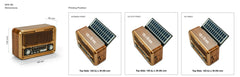 Vintage Design Bluetooth Speaker with Radio and Solar Panel