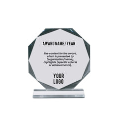 Crystx | 11419S Octagon Crystal Award Small