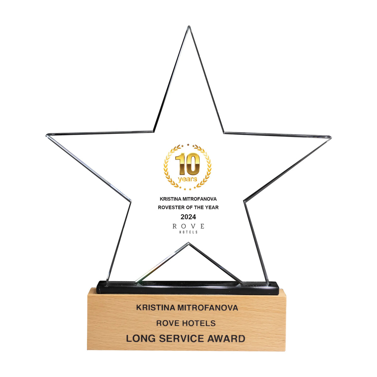 Nectar | 11474 Star Shaped Crystal Award