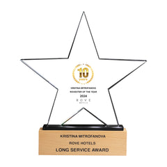 Nectar | 11474 Star Shaped Crystal Award
