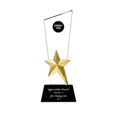 AYRUS | 11603 Crystal Trophy with Metal Star
