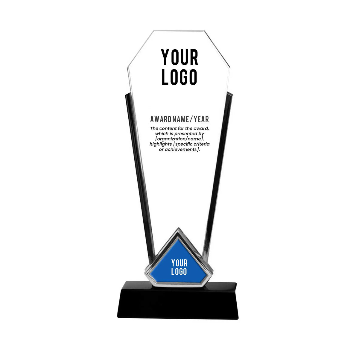 Aentur | 11574SL Trophy with Silver Edge and Black Base