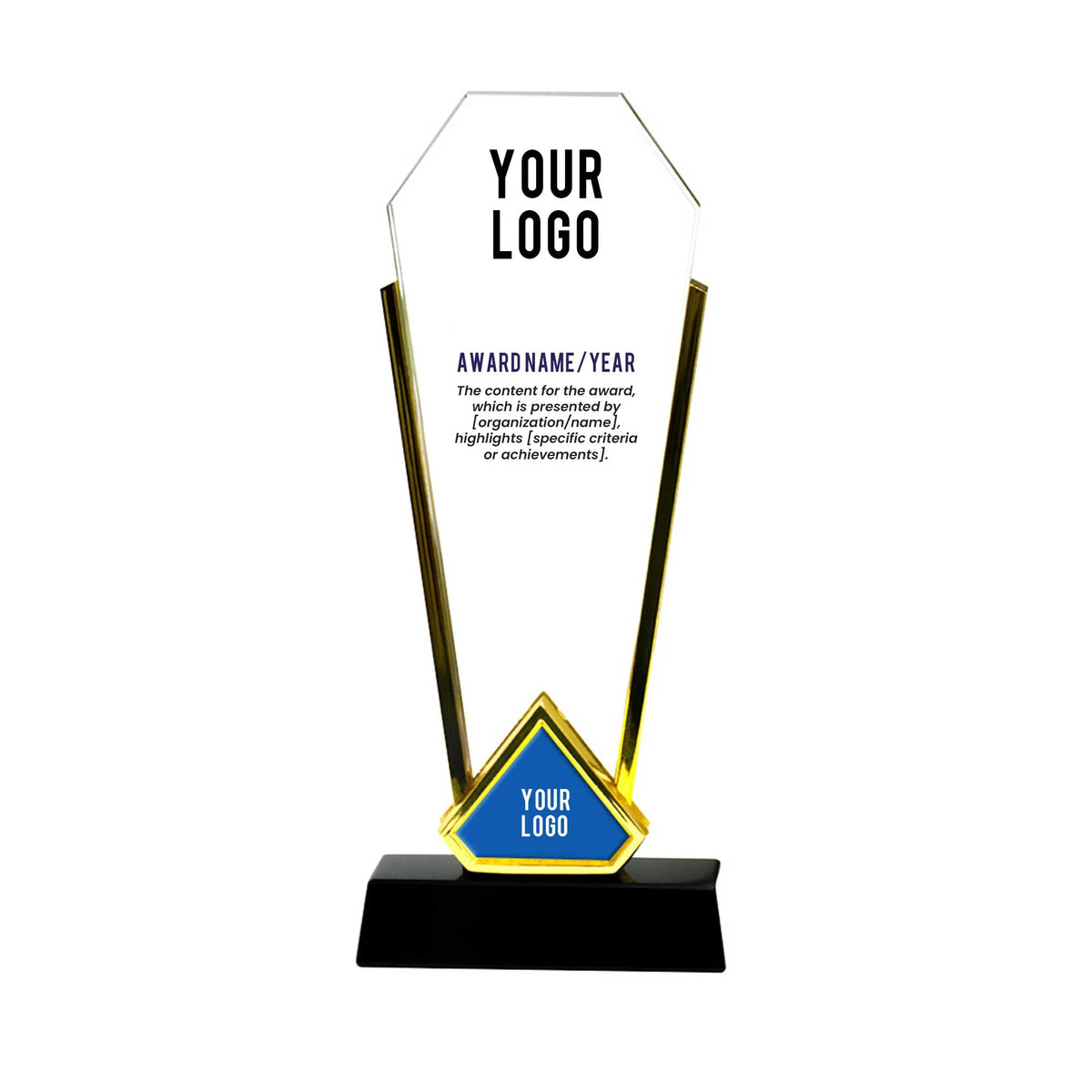 Aentur | 11574GL Trophy with Gold Edge and Black Base