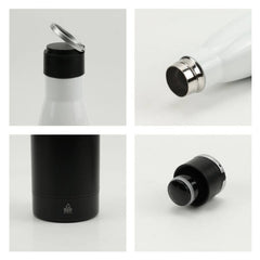 Double Wall SS Bottles Twist-off Lid SS Foldable Handle 500ml