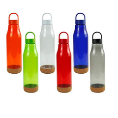 PET Bottles with Cork Base, Twist-off Lid, Handle, 720ml