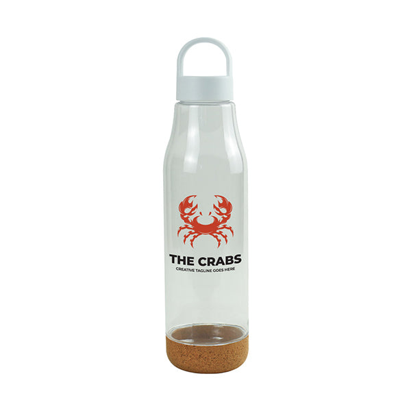 PET Bottles with Cork Base, Twist-off Lid, Handle, 720ml
