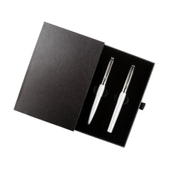Gift Set of Roller and Ball Pen - White