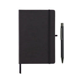 BORNA - Giftology A5 Hard Cover Notebook and Pen Set - Black